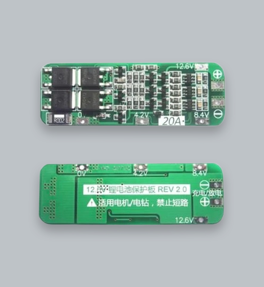 Lithium Ion BMS Protection Circuit Board for 12.6 volt Battery 18650