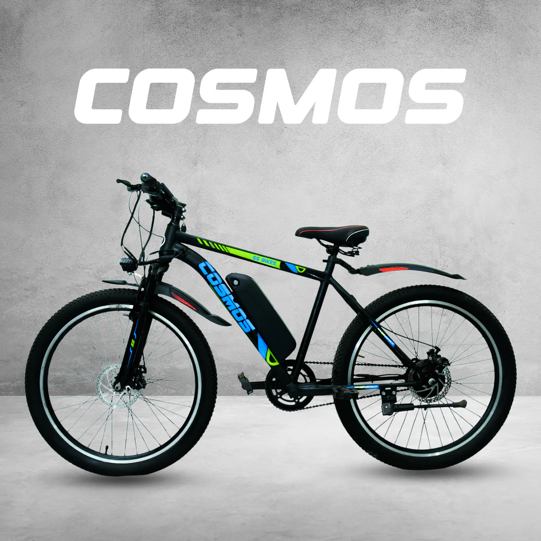 SS Bikes Cosmos Standard– 250W Motor | Upto 50 km Range | Dual Disc Brakes | 36V Battery